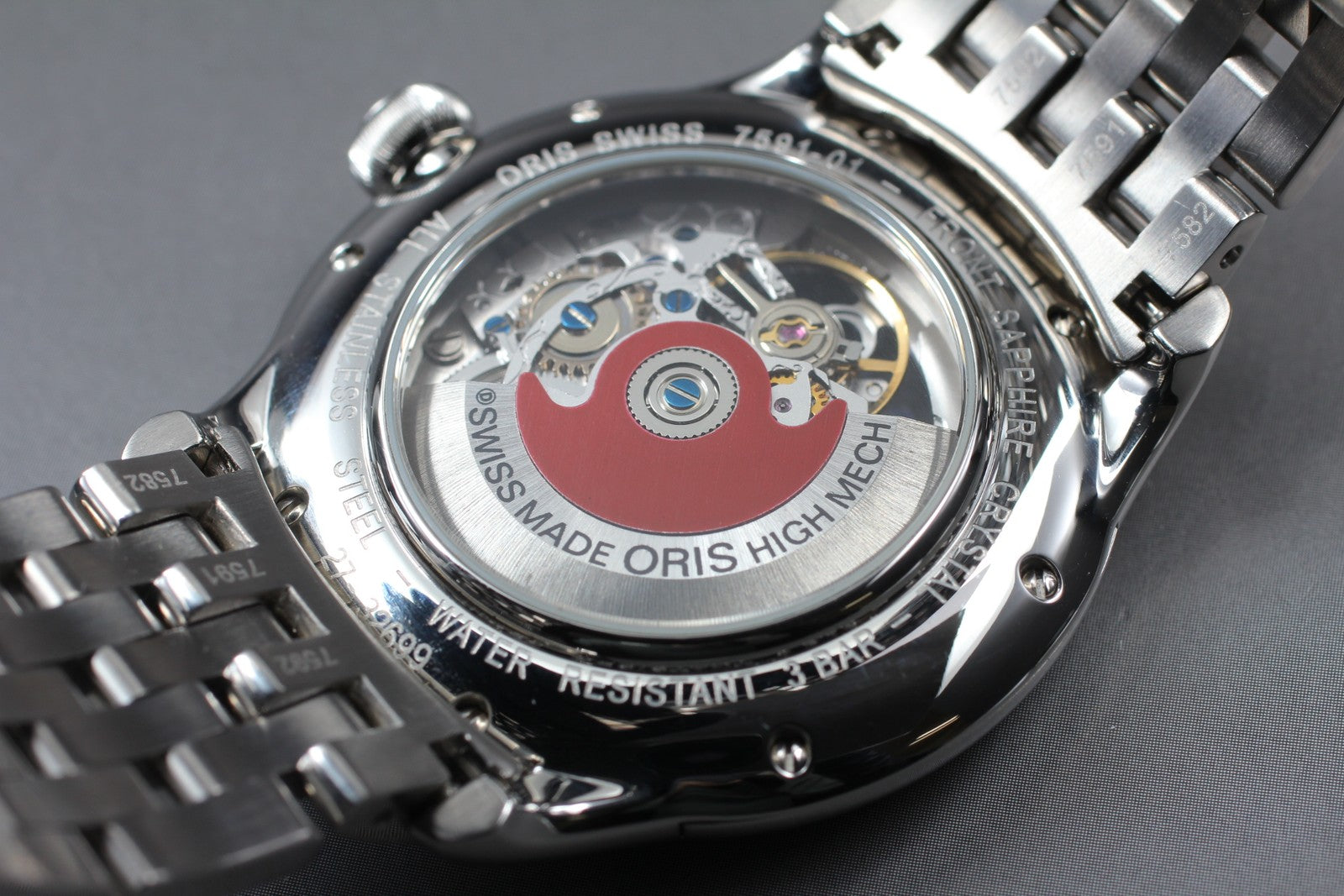 [N MINT]Box ORIS Artelier 7591-01 skeleton Dial Automatic Men's Watch 40mm JAPAN