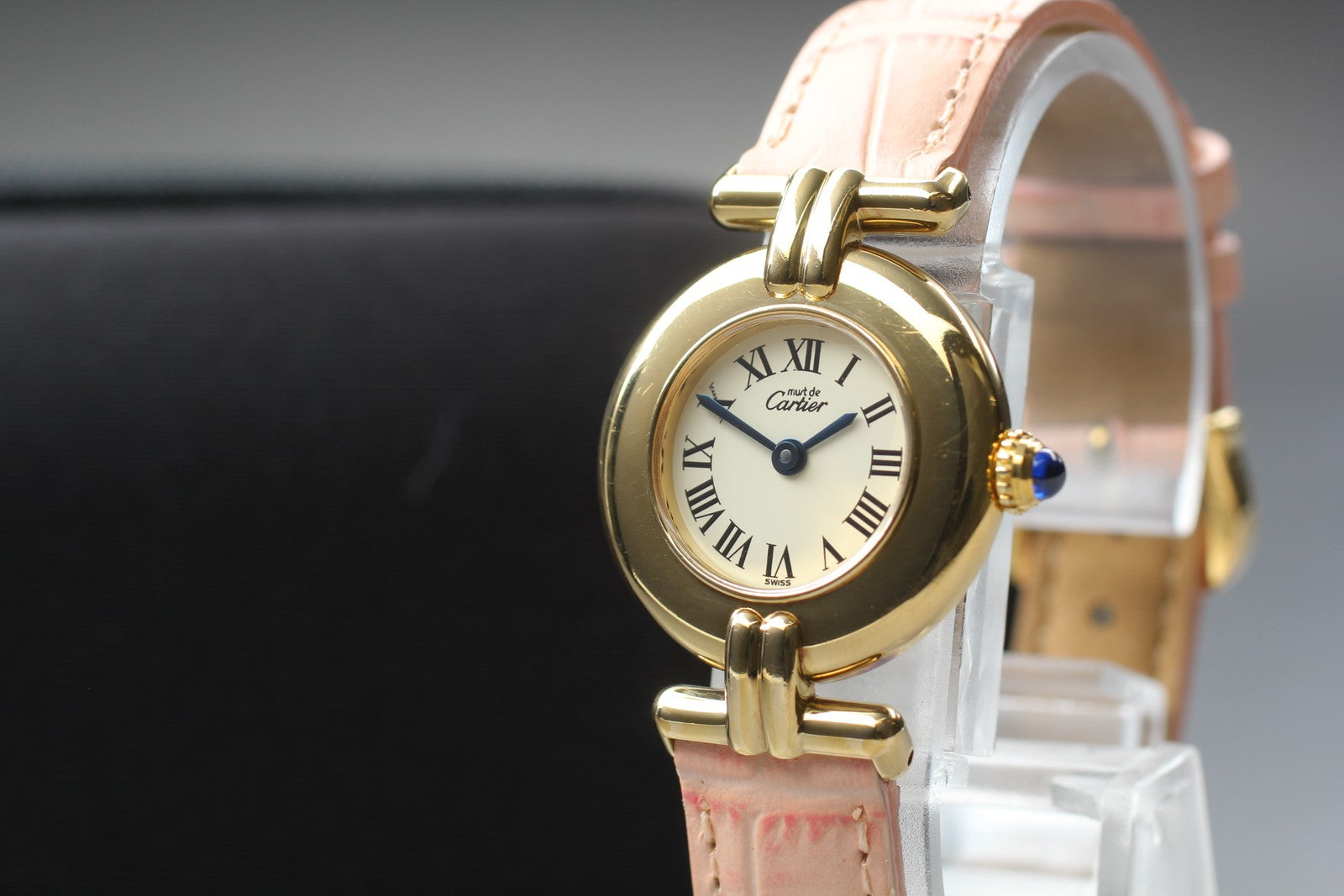 Vintage Cartier Must Colisee Vermeil 590002 Gold Pink 23mm Women's Quartz Watch