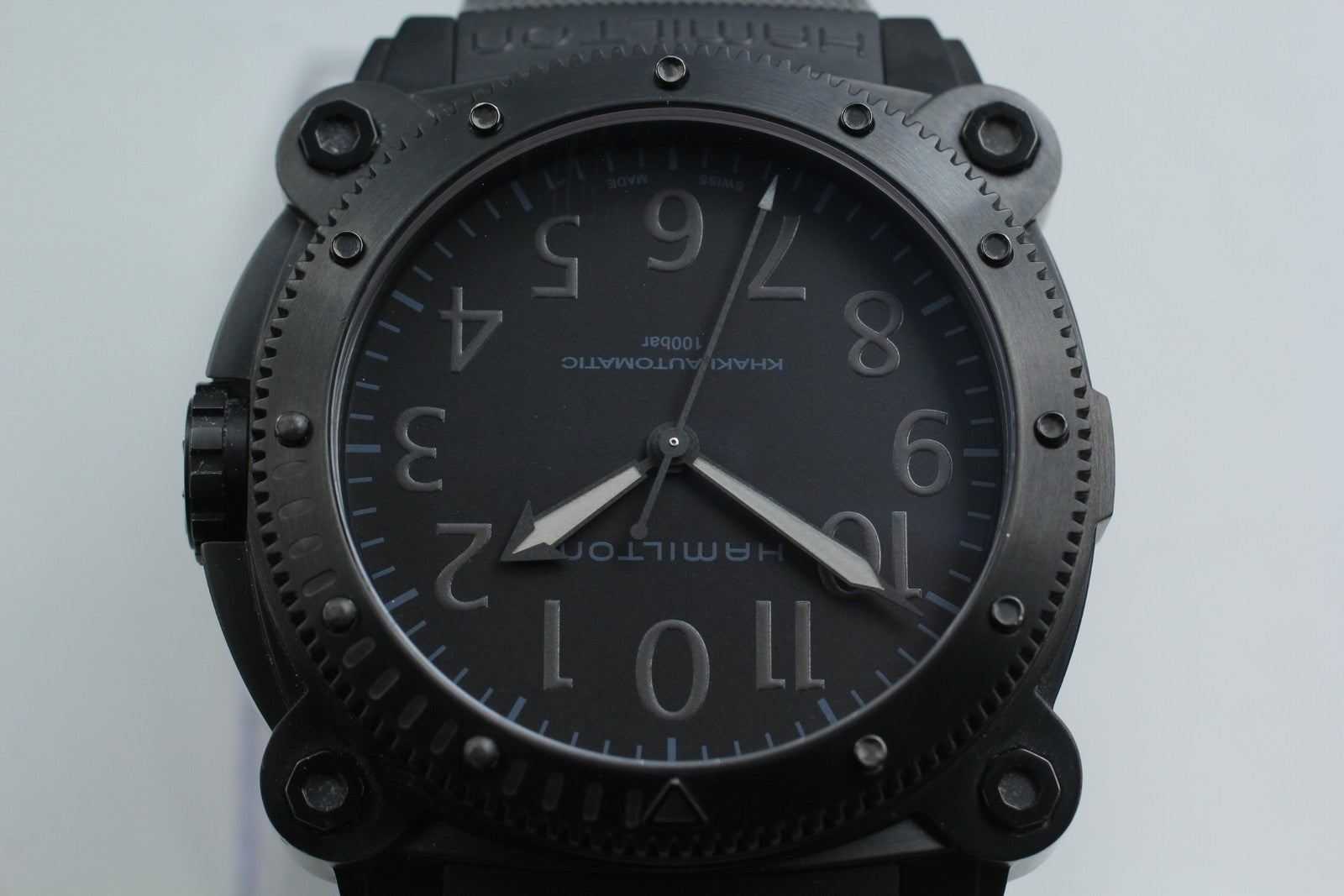 Hamilton Khaki Navy Belowzero H785050 Black Automatic Men's Watch 46mm JAPAN Box