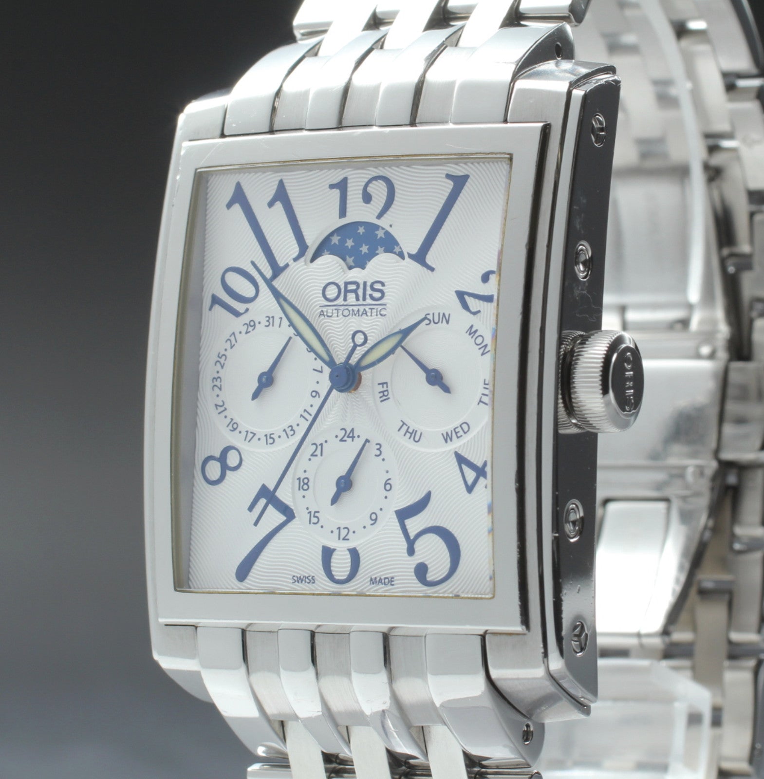 [Exc+5] ORIS Rectangular Complication 7658 Moon Phase 33mm Automatic Men's Watch