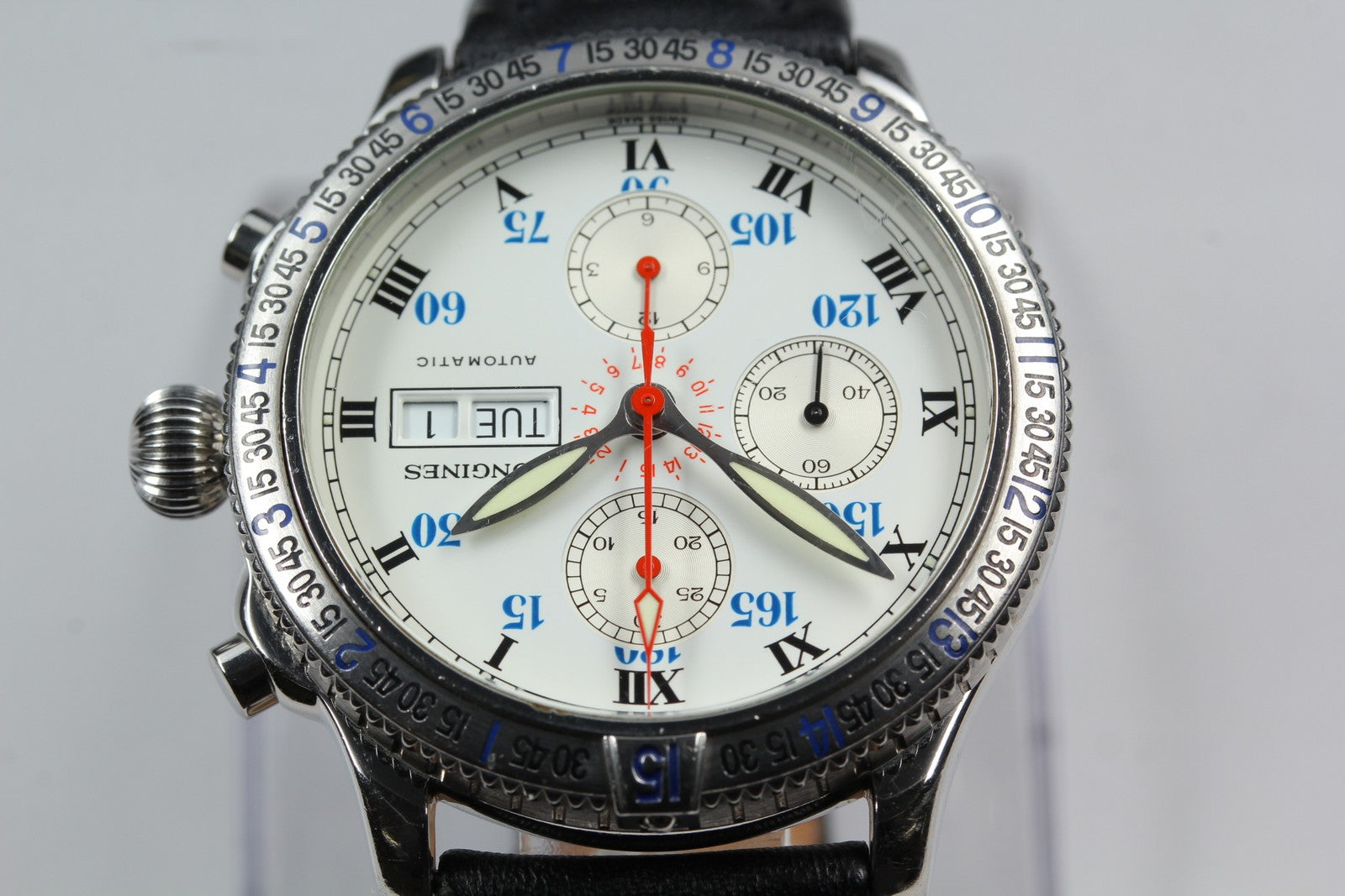 [Exc+5 Box] Longines Lindbergh Hour Angle Chronograph L2.618.4 AT Men's Watch