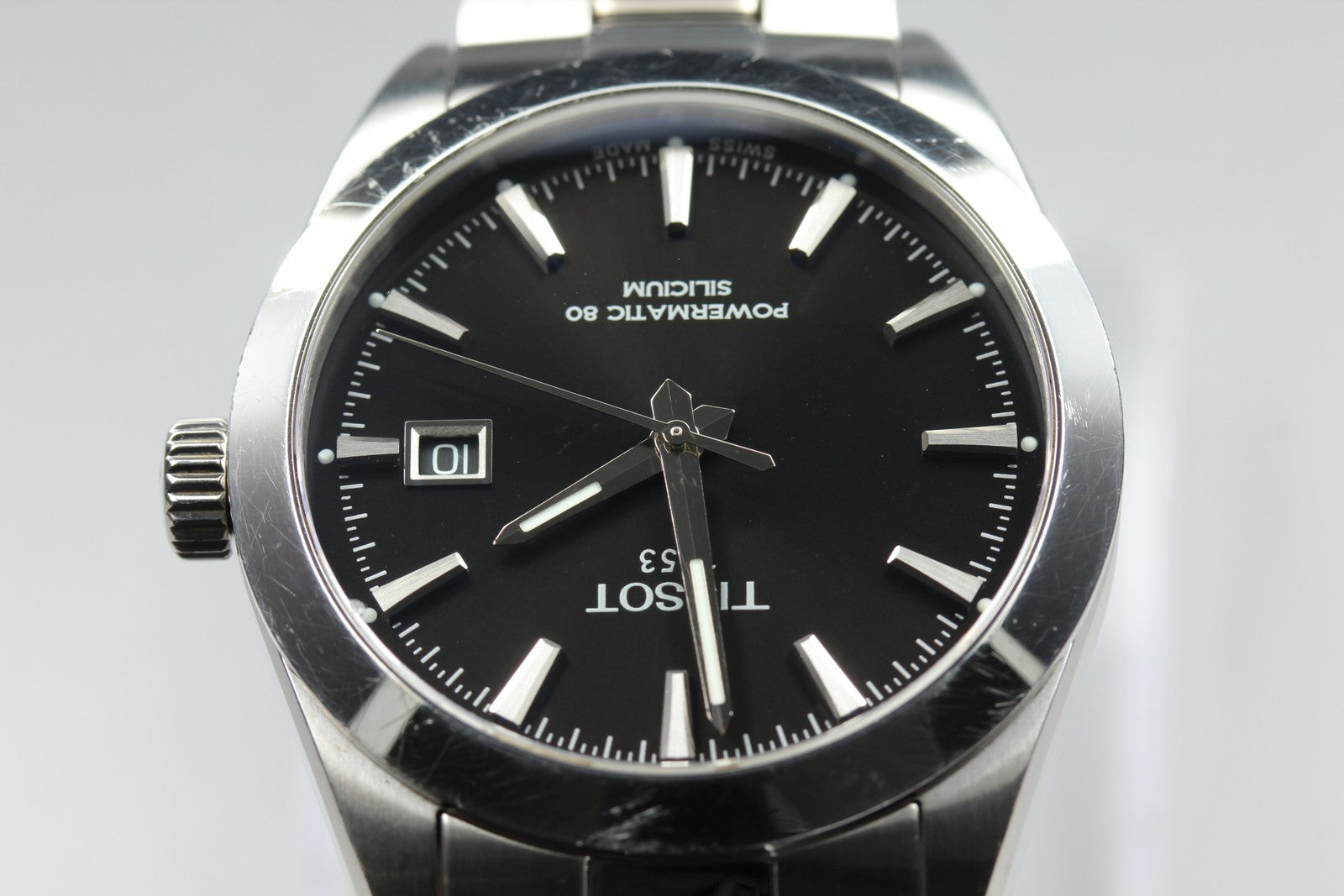 TISSOT Gentleman T127407A Automatic Black Date Men's Watch 40mm JAPAN Box