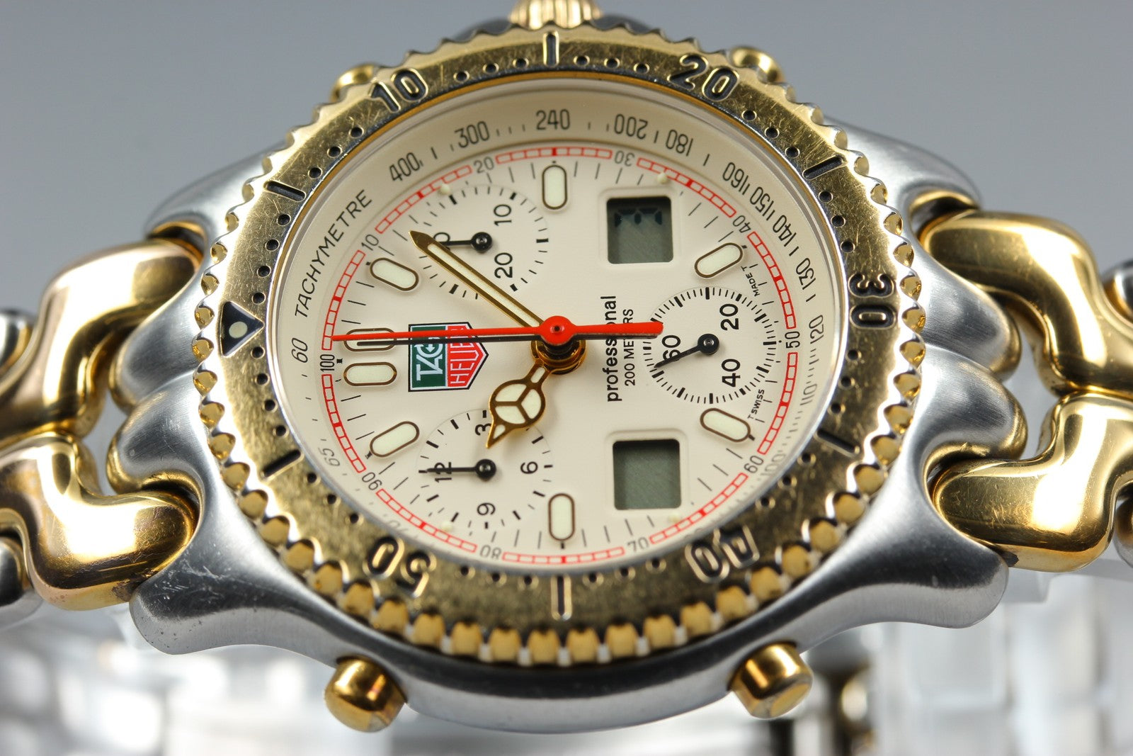 [READ!] TAG HEUER SENNA SEL S/el CG1123-0 Chronograph Men's Quartz Watch Box