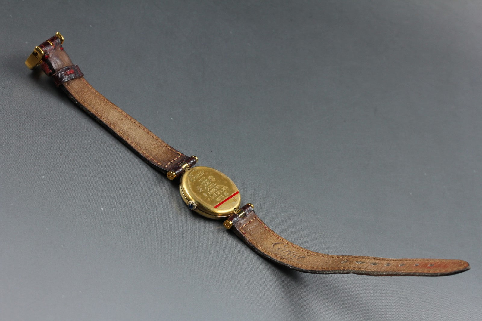 Vintage [Exc+4 Box] Cartier Must Vendome Vermeil Gold 23mm Women's Quartz Watch