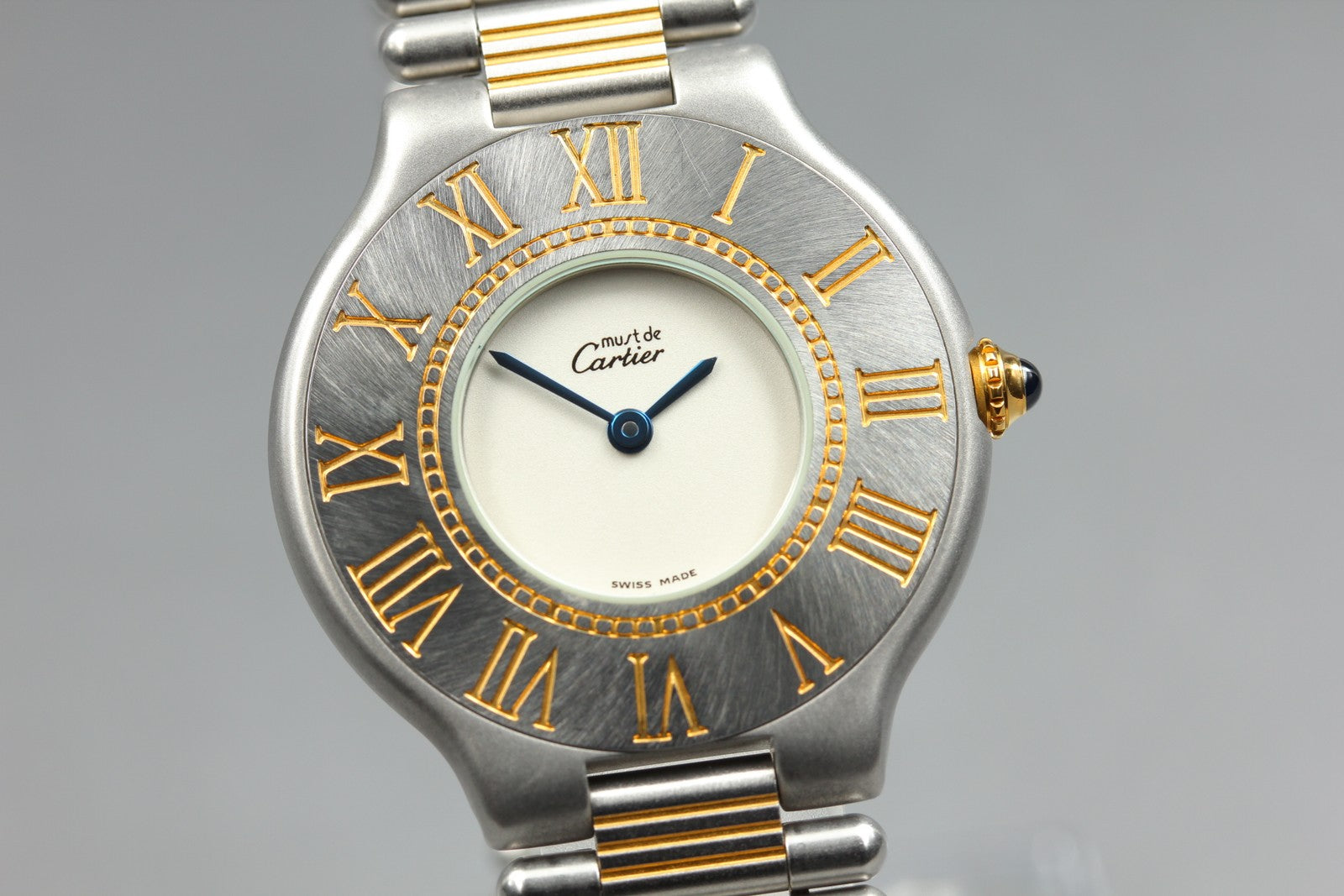 Vintage Cartier Must de Cartier 21 31mm Silver Unisex Quartz Watch [Pouch]
