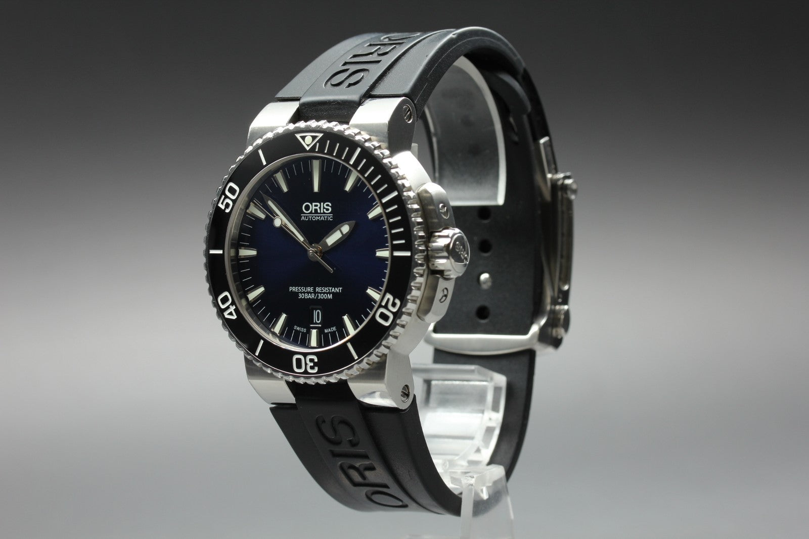 ORIS Aquis 7653 Date Automatic Blue Dial Men's Watch 43mm JAPAN