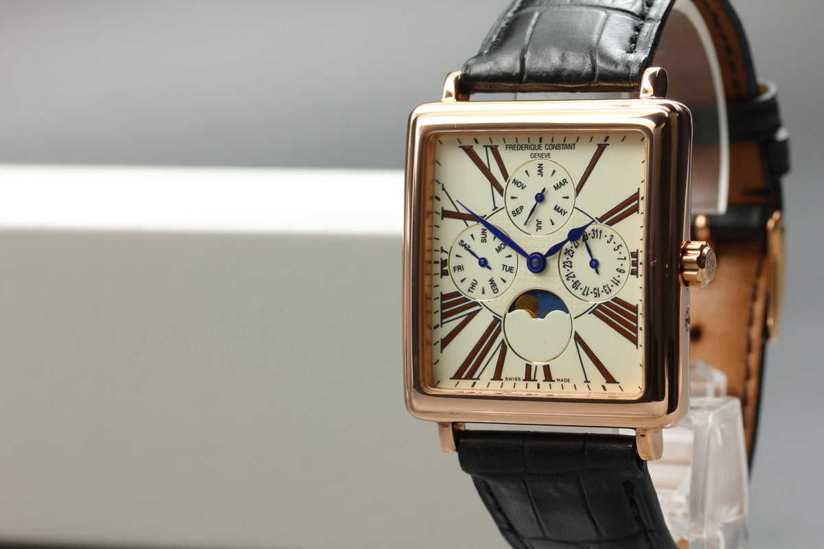 FREDERIQUE CONSTANT FC265X3C4/5/6 Moon Phase Ivory Gold 34mm Quartz Men's Watch