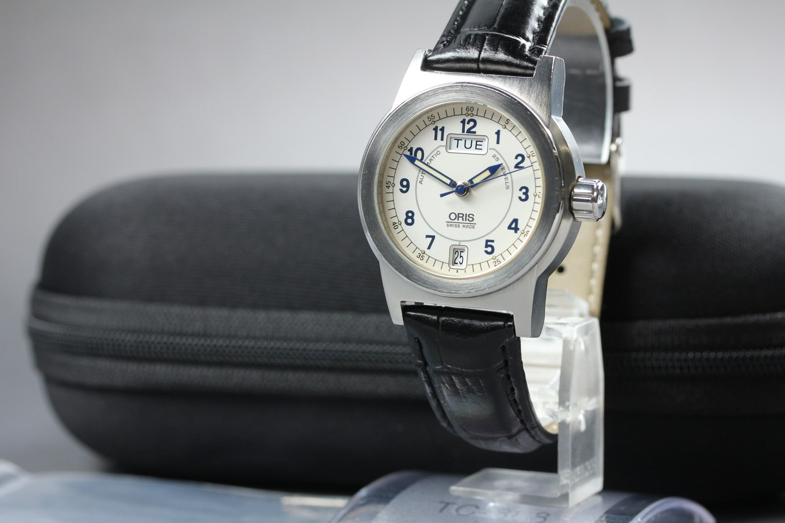 Vintage ORIS Big Crown 7501 Automatic White Day/Date Men's Watch 34mm JAPAN