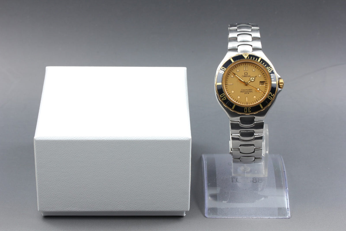 OMEGA Seamaster 200M 396.1042.1 Cal.1441 Gold 36mm Quartz Men's Watch Vintage