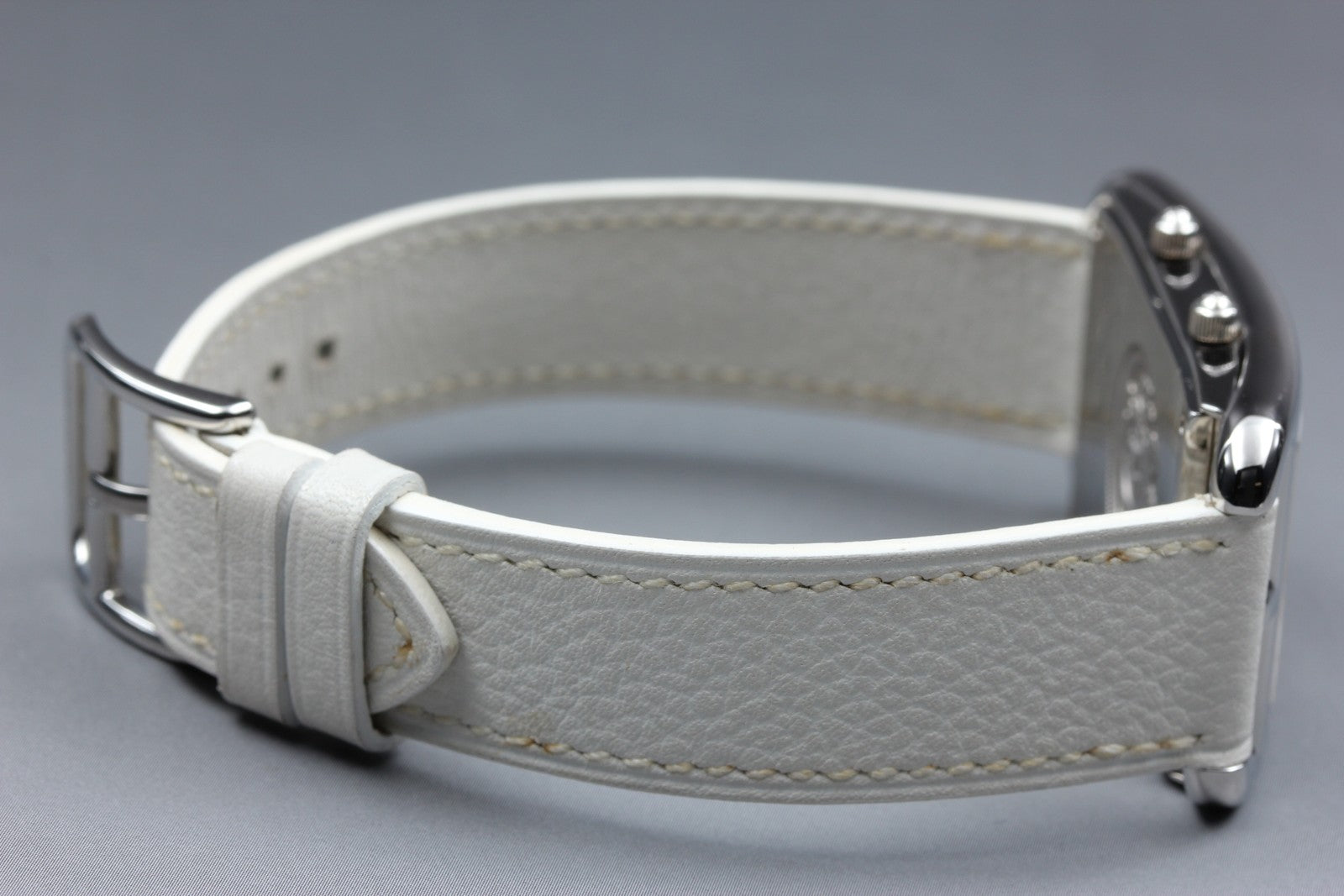 [Overhauled] HERMES Cape Cod Dual Time CC3-510 25mm White Women's Qz Watch Box