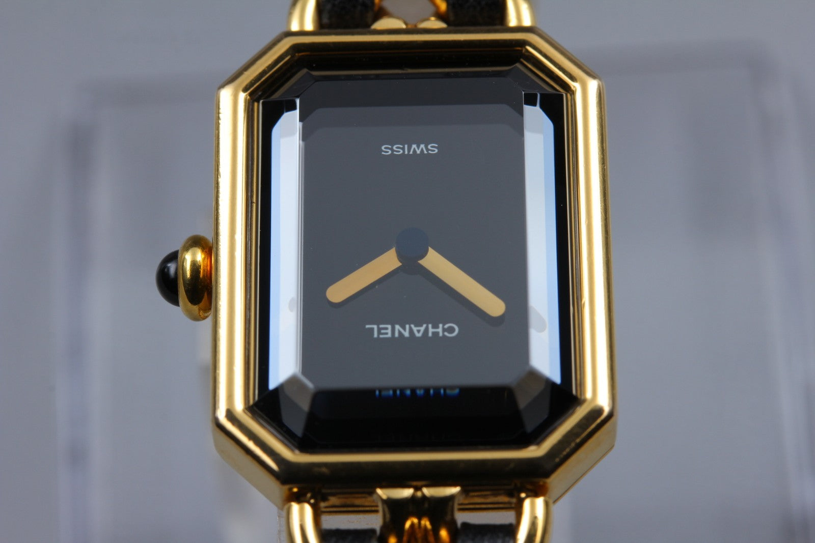 [Exc+5] CHANEL Premiere L Size Black Dial Gold 20mm Quartz Women’s Watch