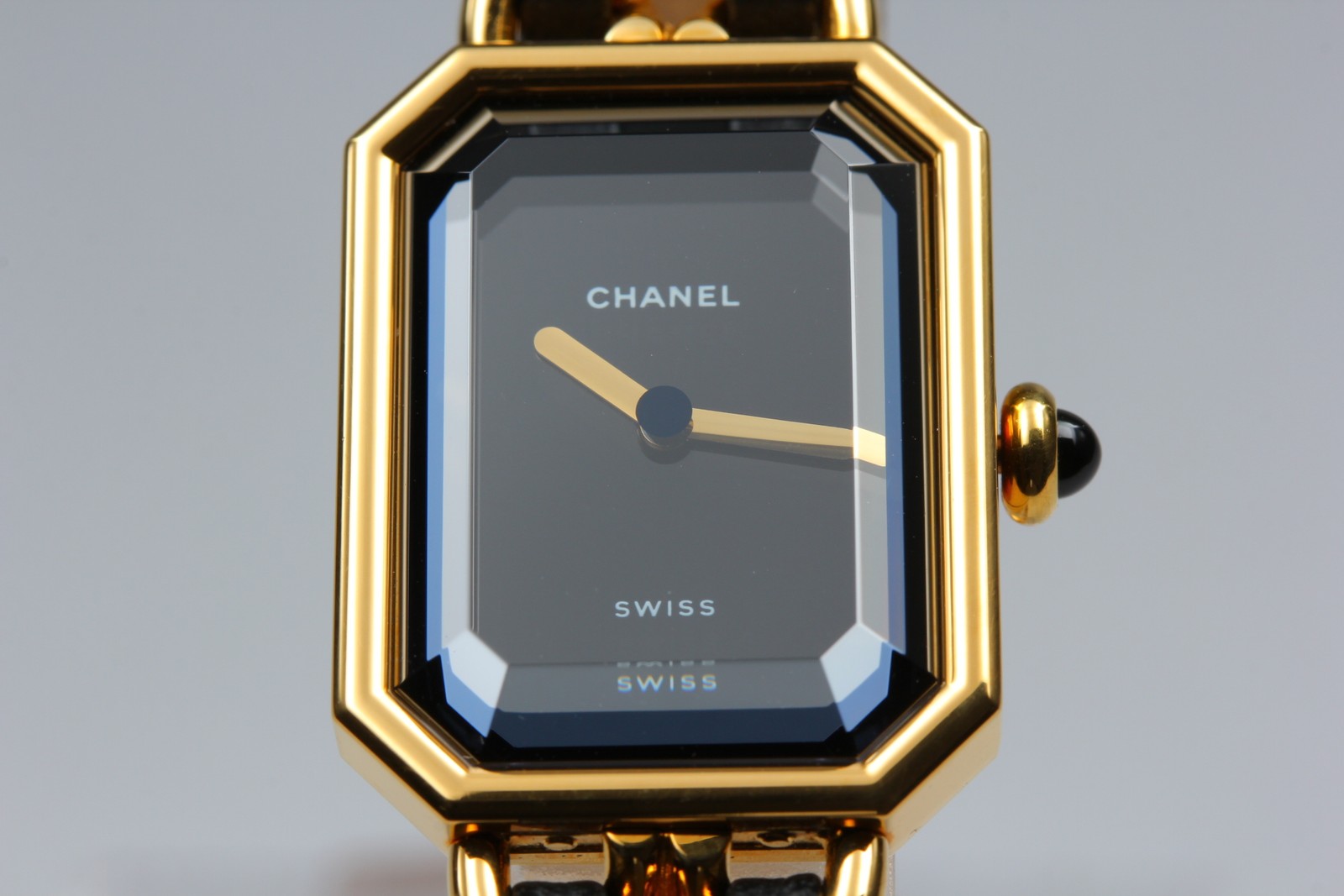 CHANEL Premiere L Size Black Dial Gold 20mm Quartz Women’s Watch [w/Paper]