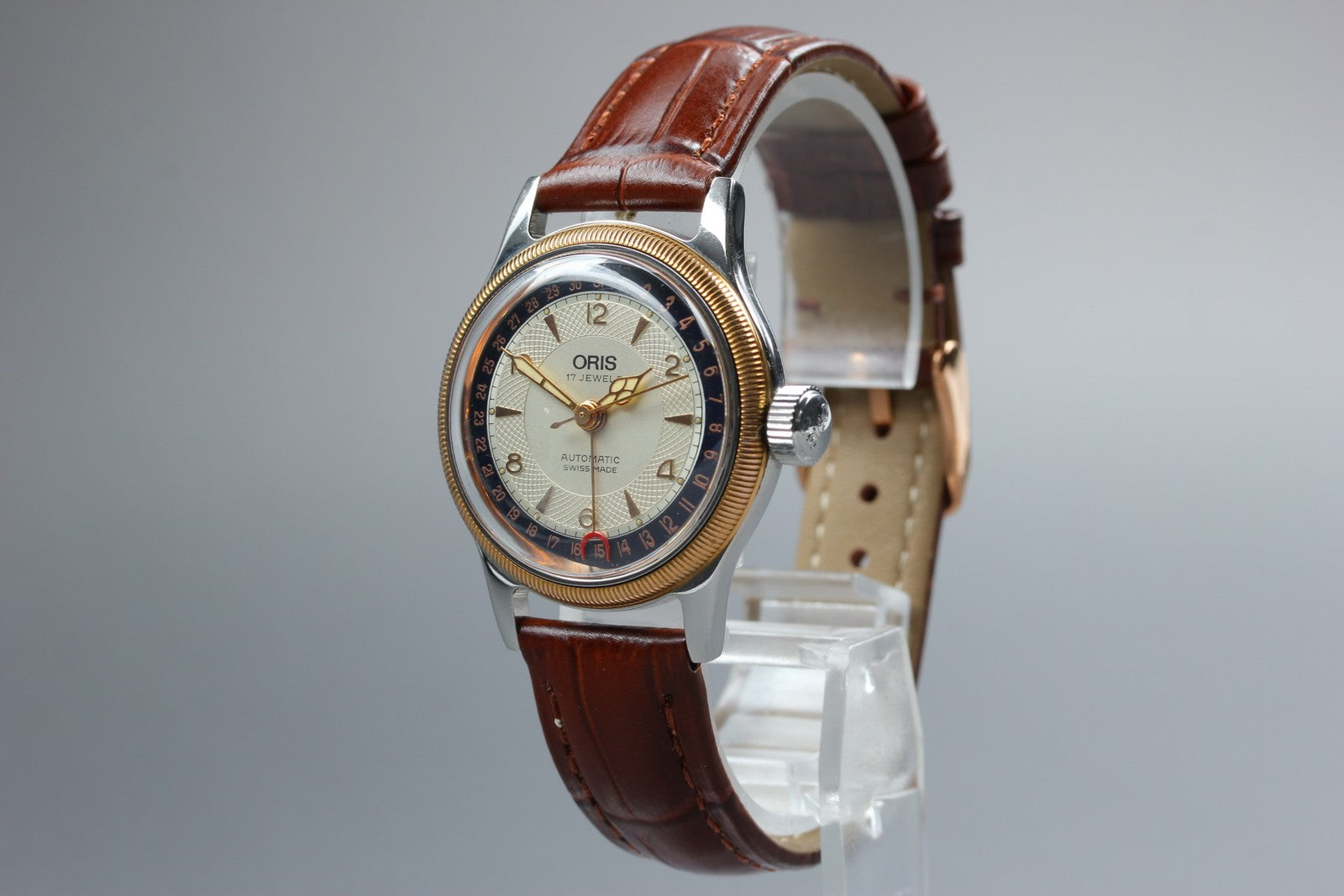 Vintage ORIS Big Crown Pointer Date 7400B Automatic Cream Men's Watch 32mm JAPAN