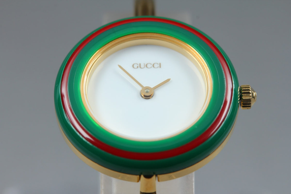 [Overhauled] Gucci Change Bezel 11/12.2 12 Colors Gold Women's Quartz Watch Box