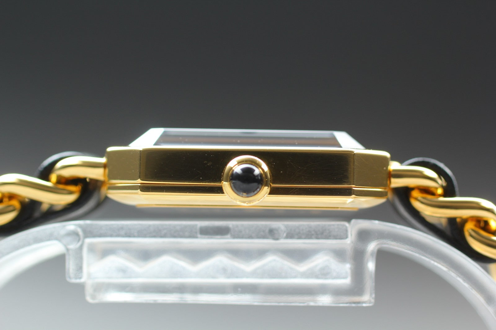 [Near MINT- Box] CHANEL Premiere L Size Black Dial 20mm Gold Quartz Womens Watch