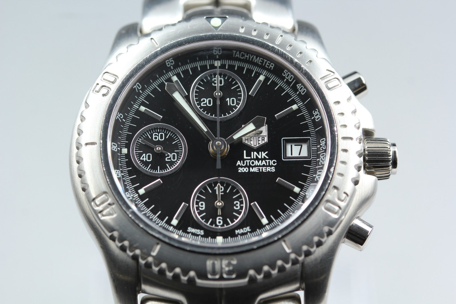TAG HEUER TAG Heuer Link CT2111 Black Automatic Men's Watch 41mm JAPAN Box