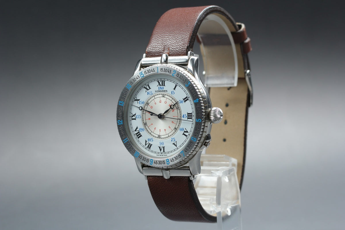 LONGINES Lindbergh Hour Angle L628.5240 Automatic White Men's Watch 37mm JAPAN