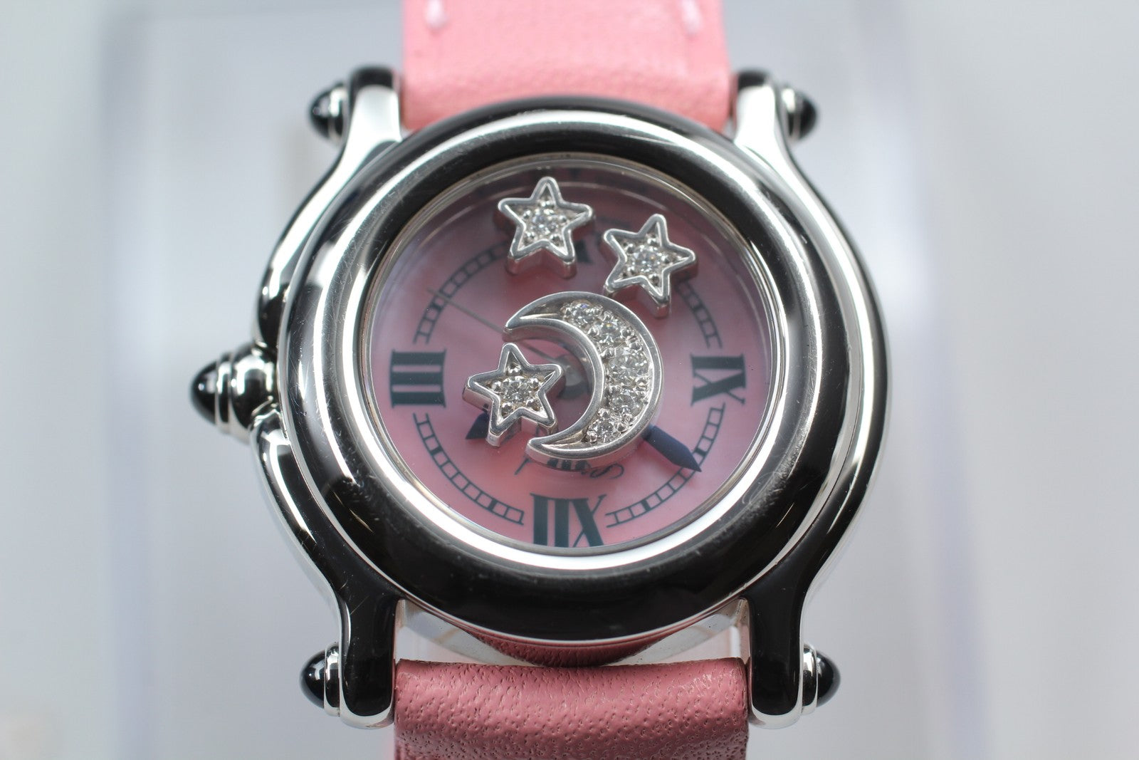 Chopard Happy Sport 27/8245-23 Moon Star Pink Diamond Quartz Women’s Watch [Box]
