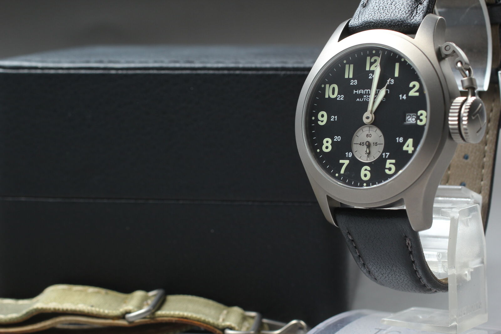 [Near MINT] Hamilton Khaki Navy Frogman Titanium H774450 Black AT Men's Watch JP