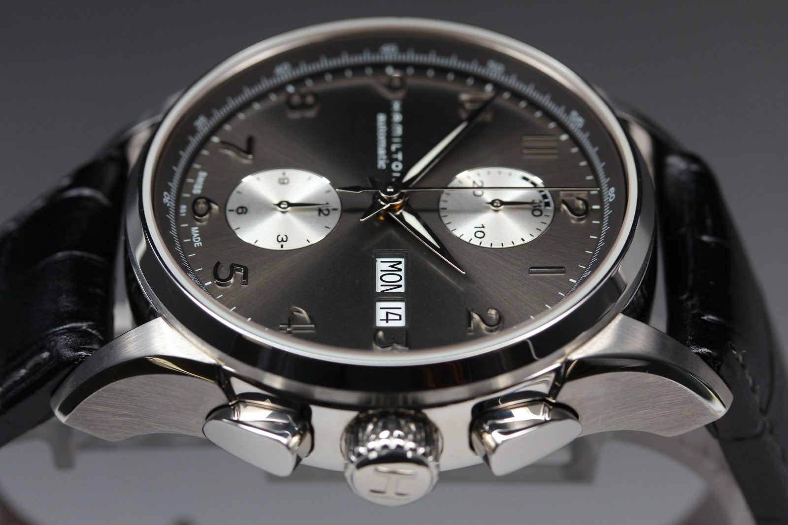 N MINT*Box Hamilton Jazzmaster H325760 Black Automatic Men’s Watch 40mm JAPAN