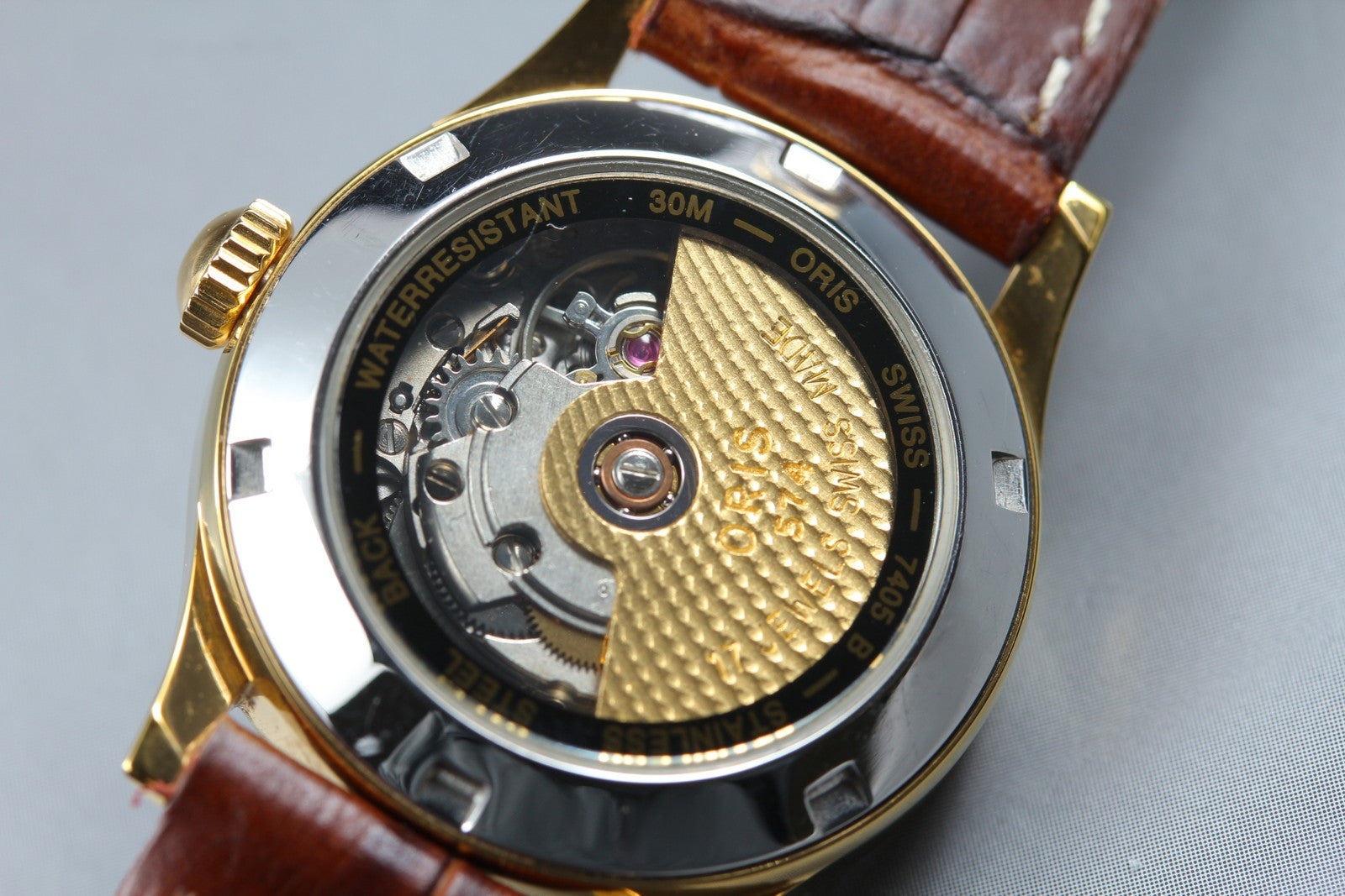 [Exc+5] ORIS Pointer Date 7405B Gold Brown 26mm Automatic Women's Watch