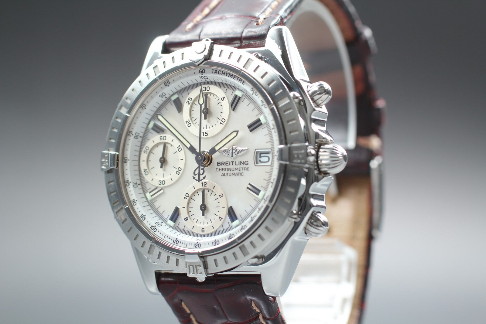 [Exc+5 Box] BREITLING Chronomat A13352 Chronograph White AT 39mm Men's Watch