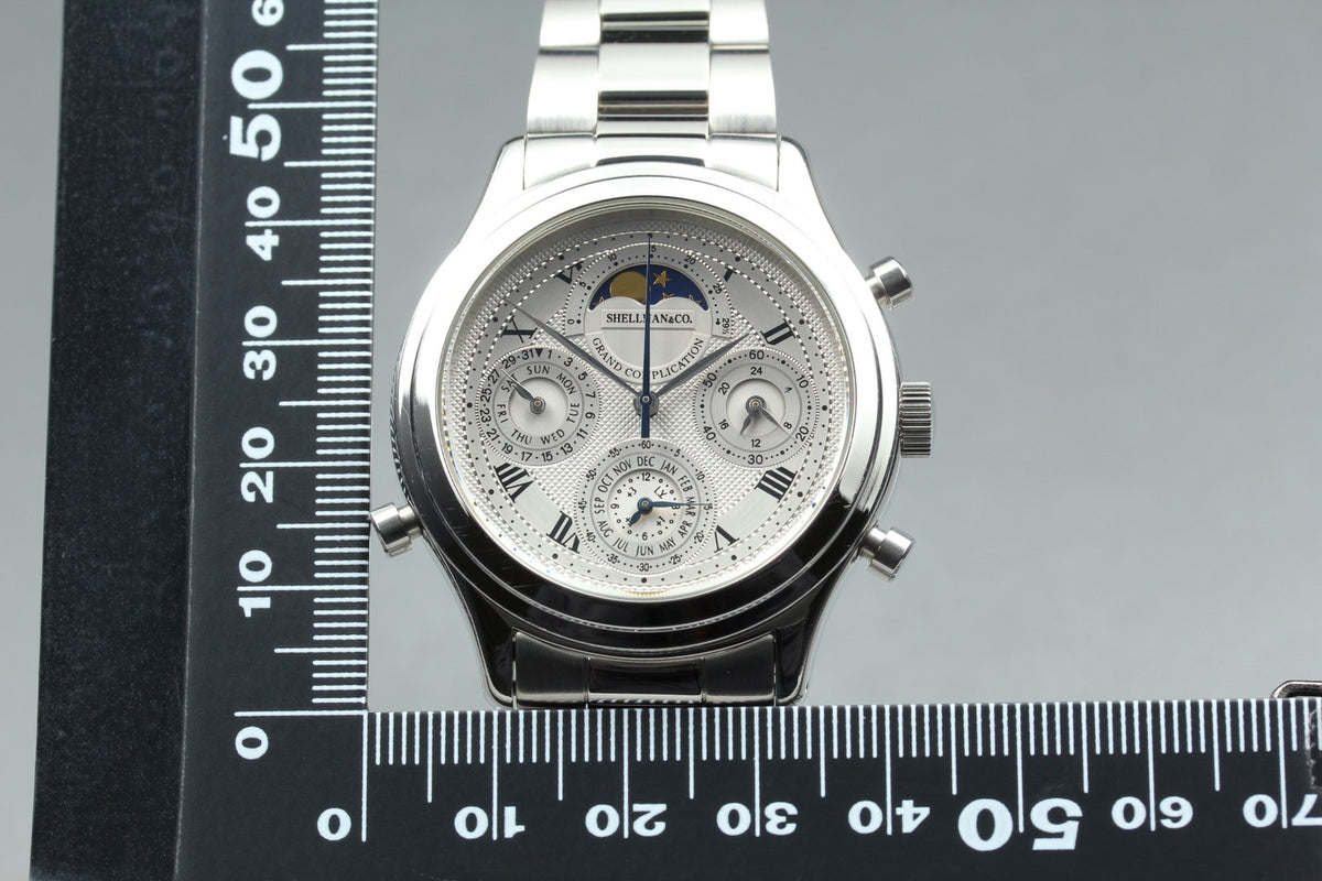 SHELLMAN Grand Complication 6770-H13332 TA Moon Phase 41mm Men's Qz Watch JAPAN
