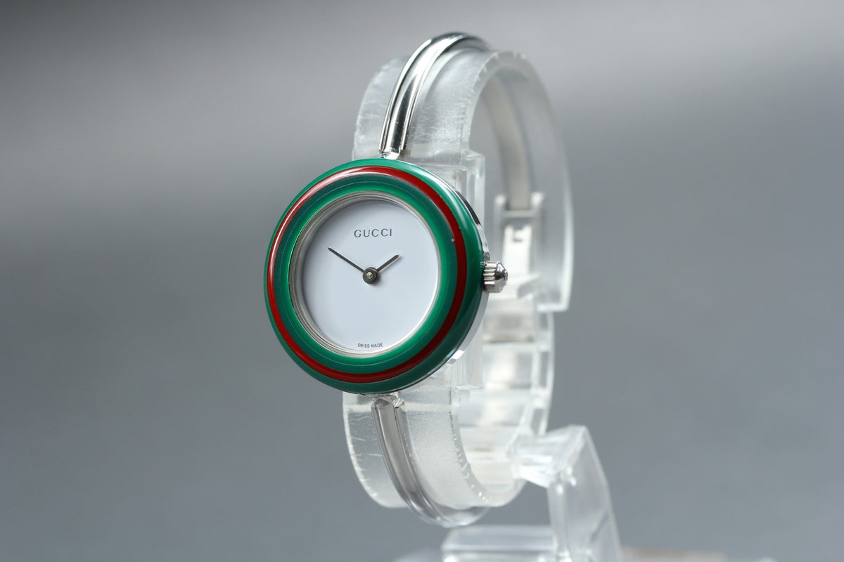 [Overhauled] Gucci Change Bezel 11/12.2L 12 Colors Silver Women's Watch 15.5cm