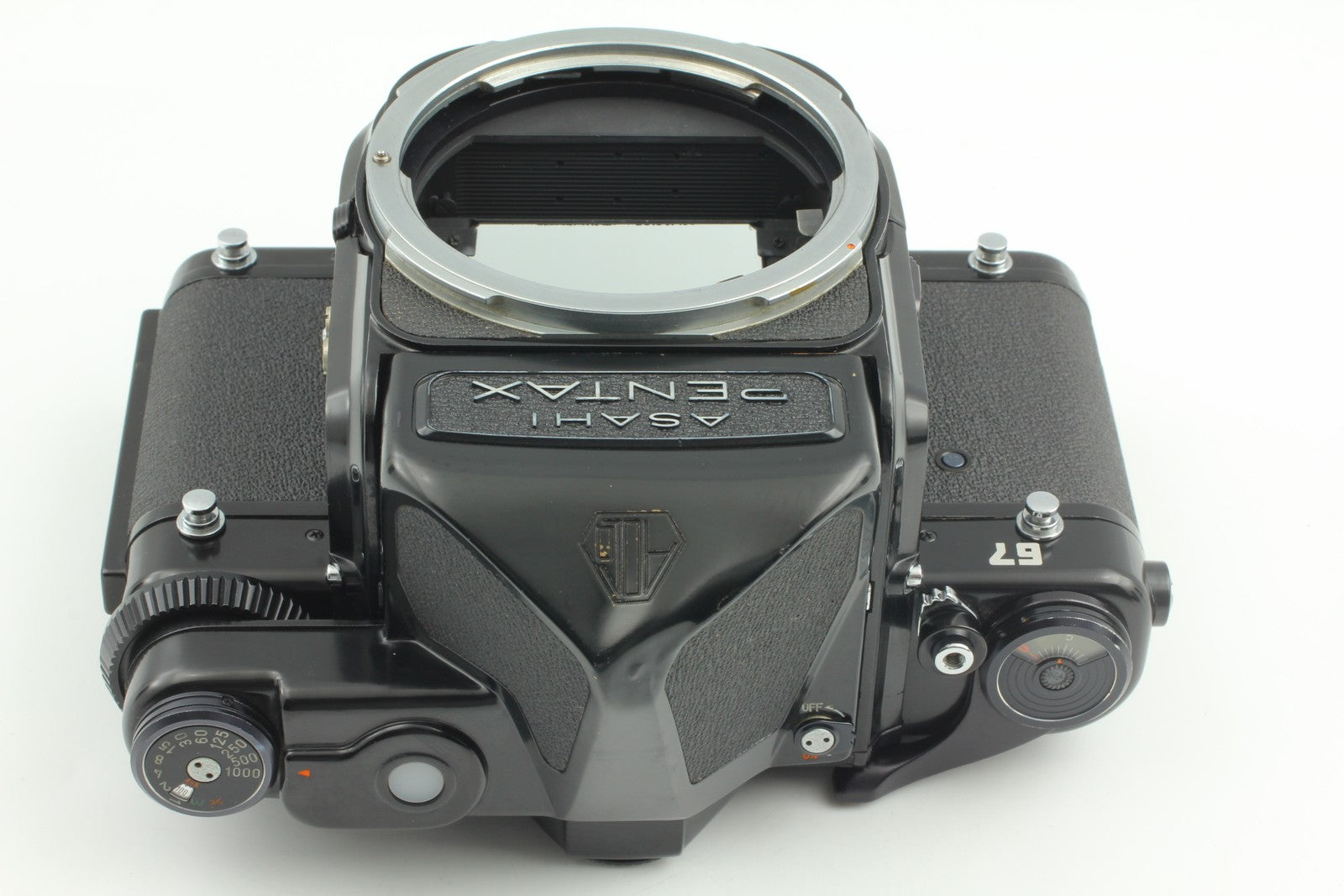 Exc+5 w/Grip ] Pentax 67 Late Film Camera + SMC TTL 55mm f4 6x7 Lens