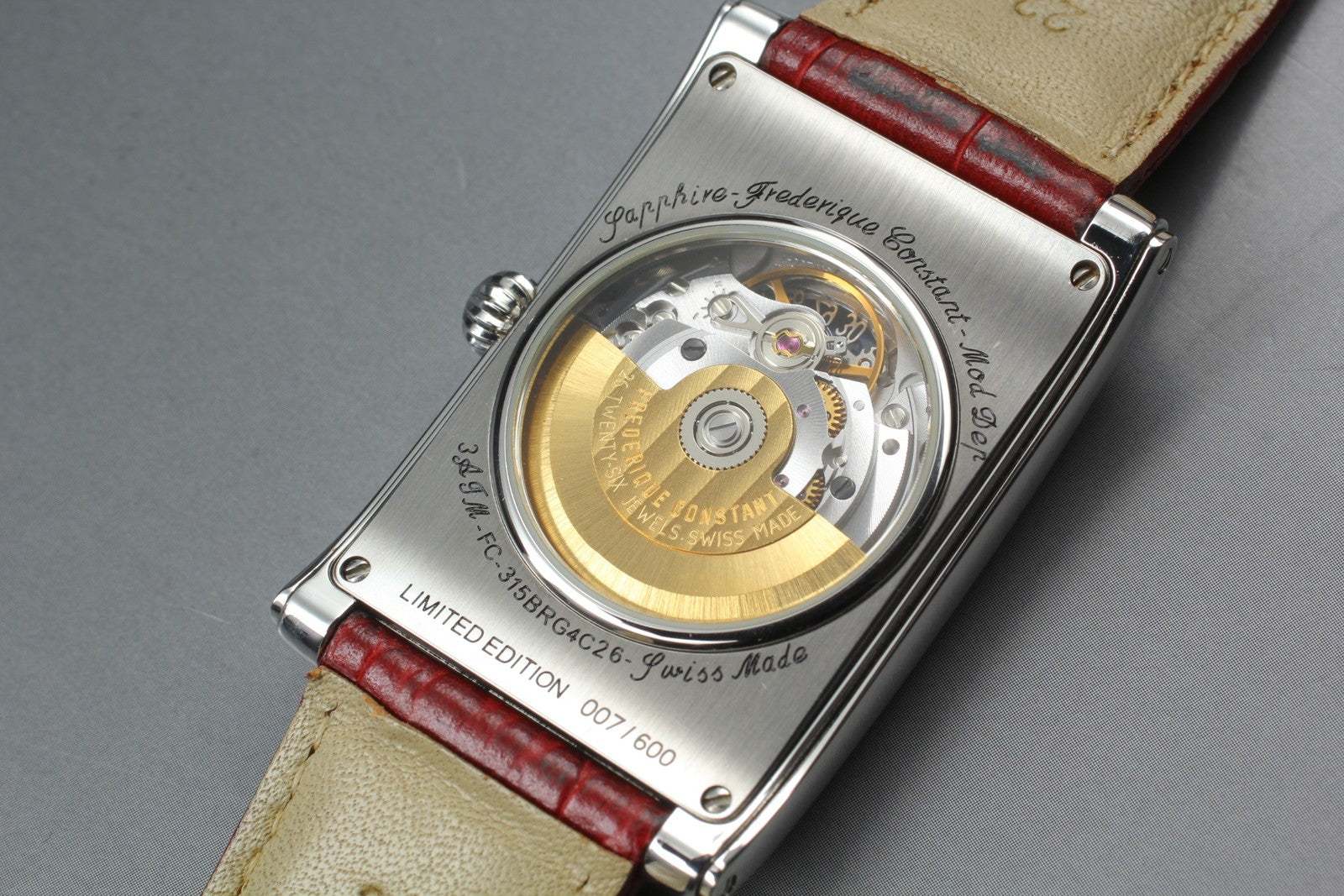 FREDERIQUE CONSTANT FC-315BRG4C26 Automatic World Limited Red Men's Watch 31mm