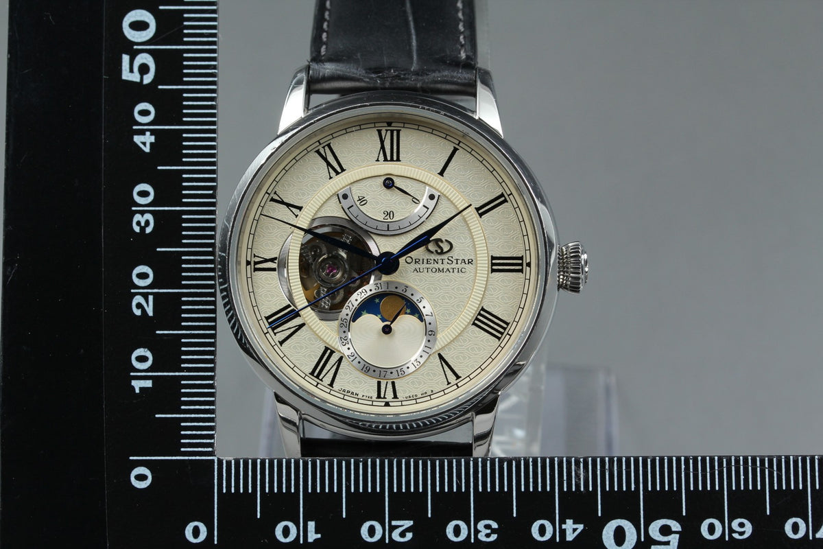 ORIENT STAR Mechanical Moon Phase F7X6-UAC0 40mm Automatic Men's Watch JAPAN
