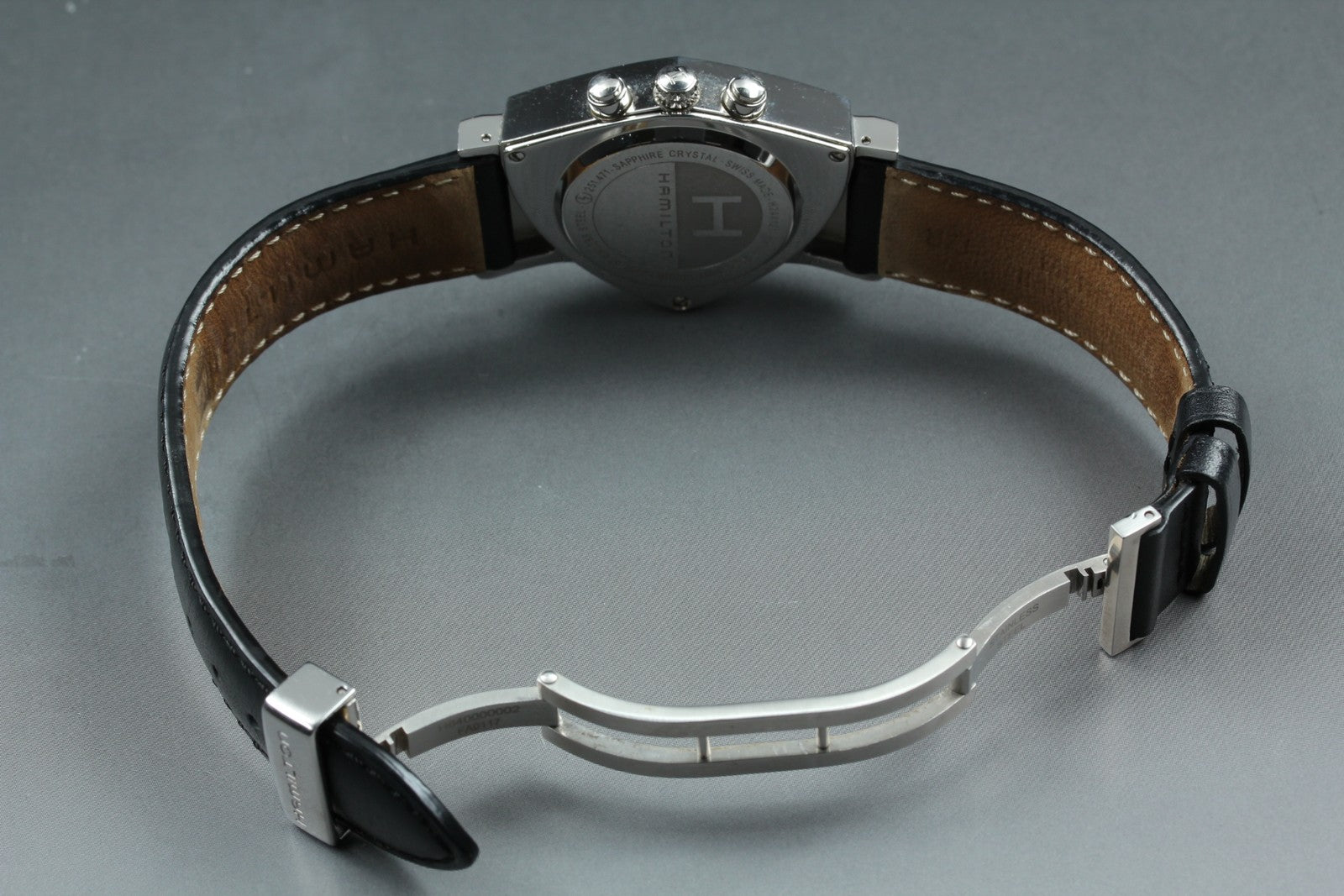 New Batt Hamilton Ventura H244121 Chronograph Quartz Men's Watch 32mm JAPAN Box