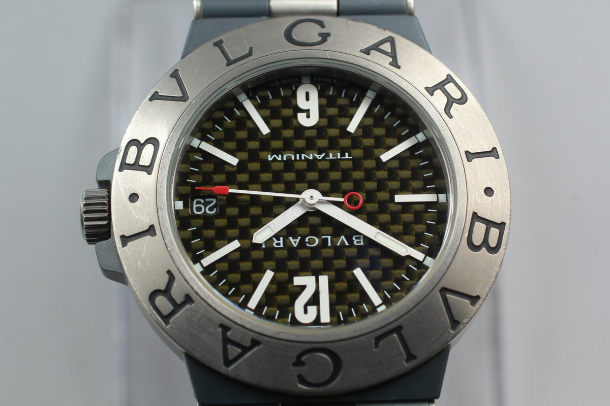 [Exc+5] BVLGARI Diagono TI38TA Titanium Automatic 38mm Black Men's Watch