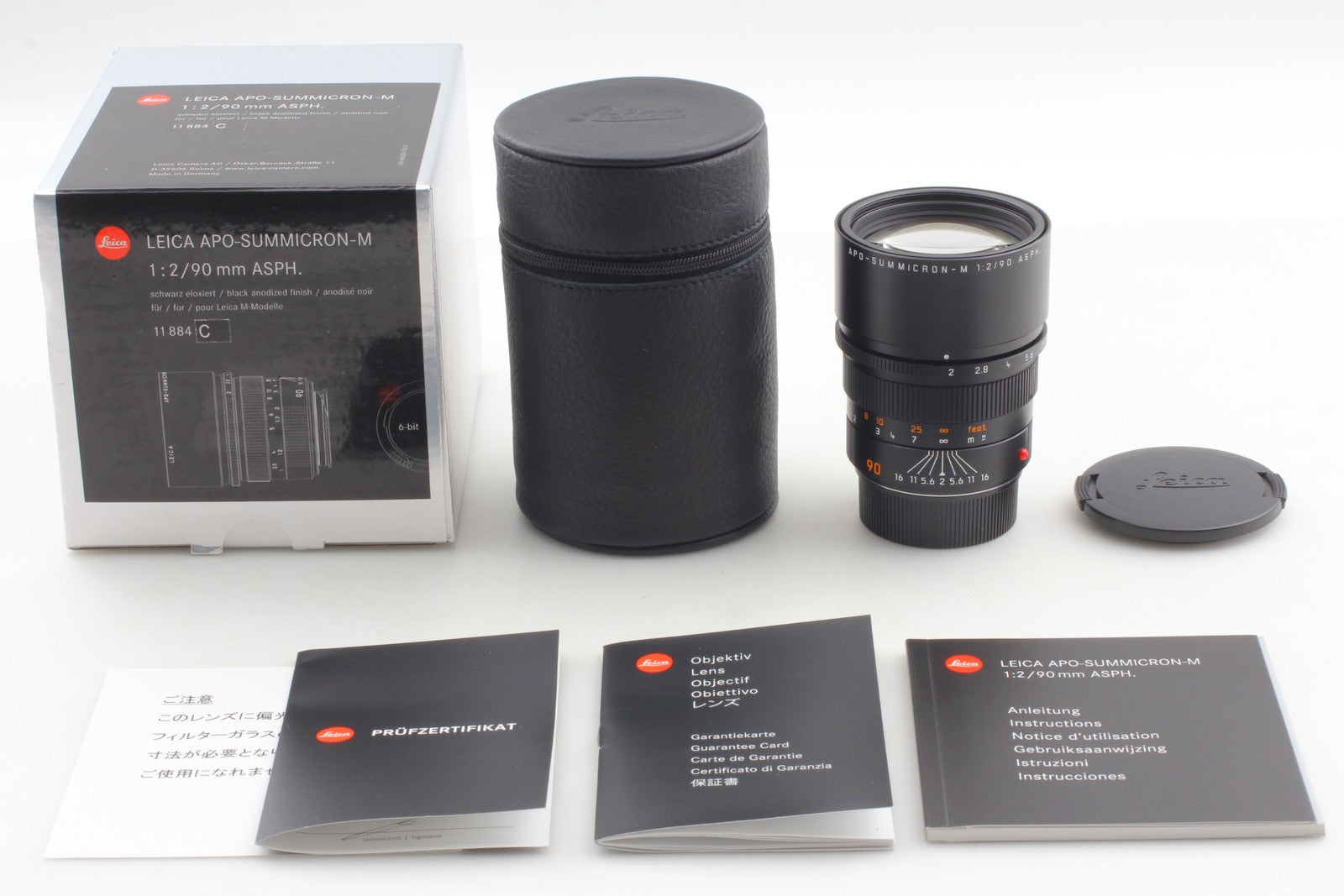 NOS [Top MINT] Leica APO Summicron M 90mm f2 ASPH 11884 Black Lens E55 JAPAN
