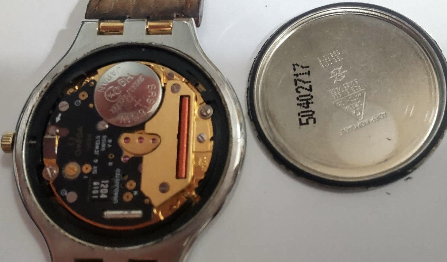 New Batt Vintage OMEGA De Ville symbol Quartz Women's Watch 31mm JAPAN Exc+5