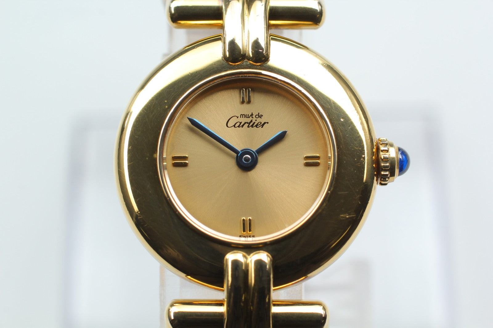 Vintage [Exc+5] Cartier Must Colisee Vermeil 590002 Gold Women's Quartz Watch