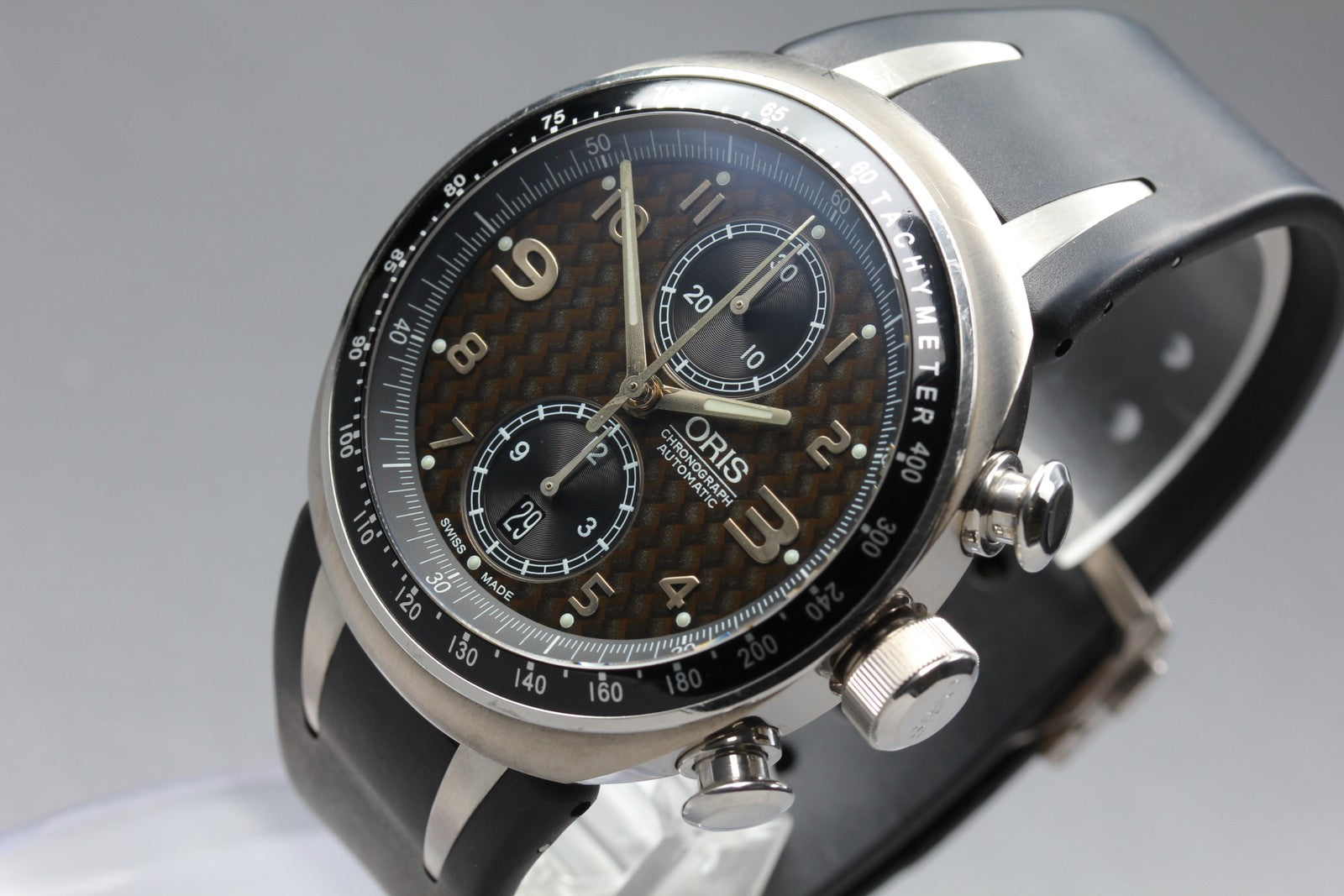 Limited ORIS Williams TT3 7587 Automatic Chronograph Brown Dial Men's Watch 43mm