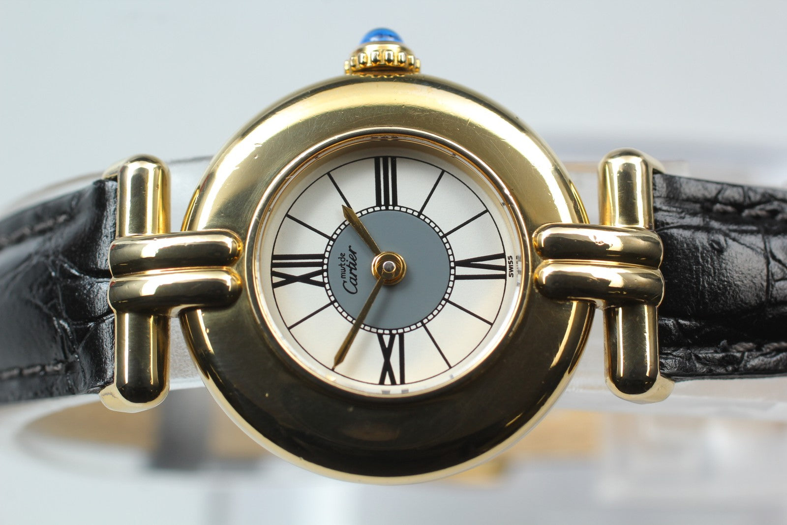 Vintage [Near MINT- Box] Cartier Must Colisee Vermeil 590002 Women's Qz Watch