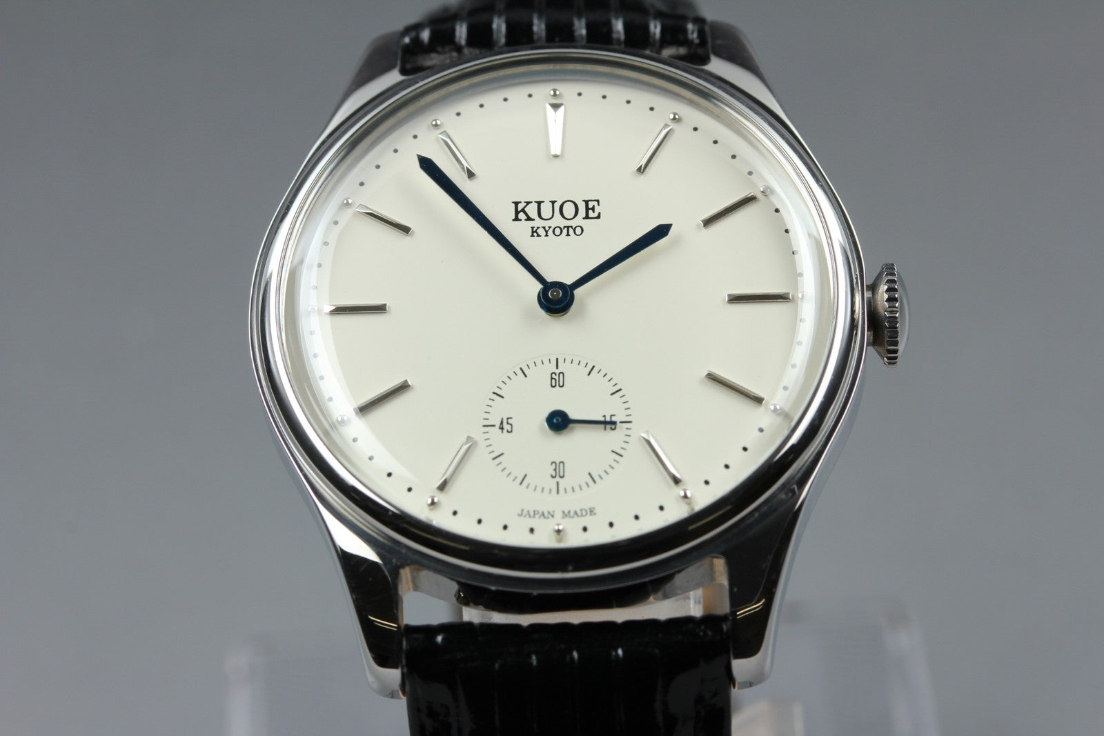 KUOE KYOTO OLD SMITH 90-001 34mm Cream Black Quartz Men's Watch JAPAN [w/Box]