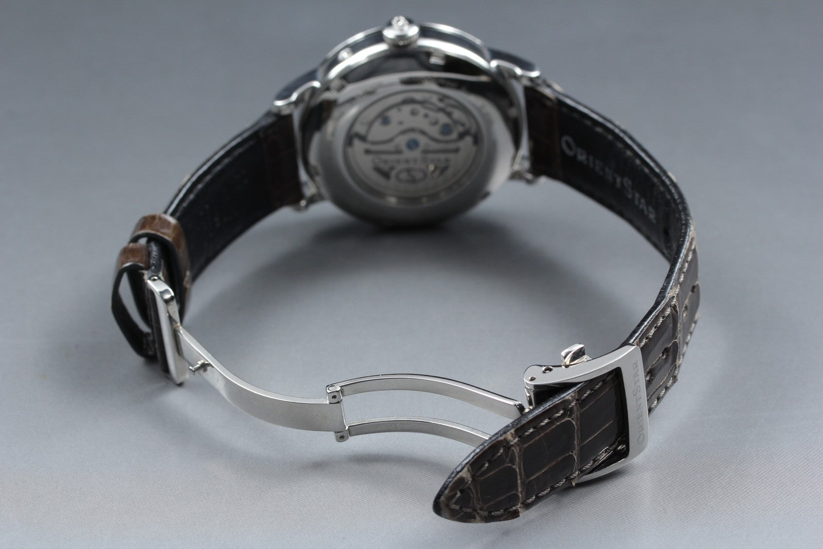 ORIENT Star F7X6-UAC0 Silver Dial Automatic Moon Phase Men's Watch 41mm JAPAN