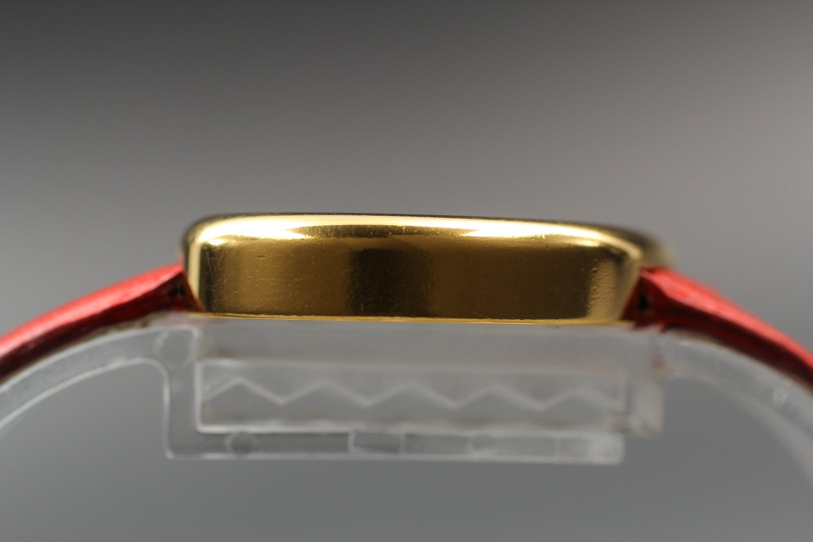 [Exc+5] Yves Saint Laurent Heart Gold Red 30mm Women's Watch Quartz JAPAN