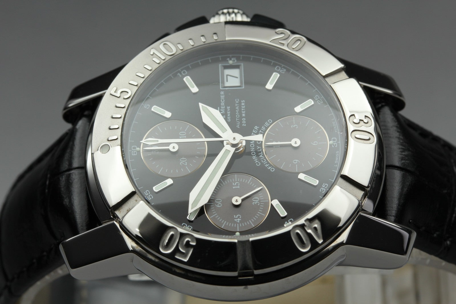 BAUME＆MERCIER Capeland 65352 Automatic Chronograph Black Men's Watch 40mm JP Box
