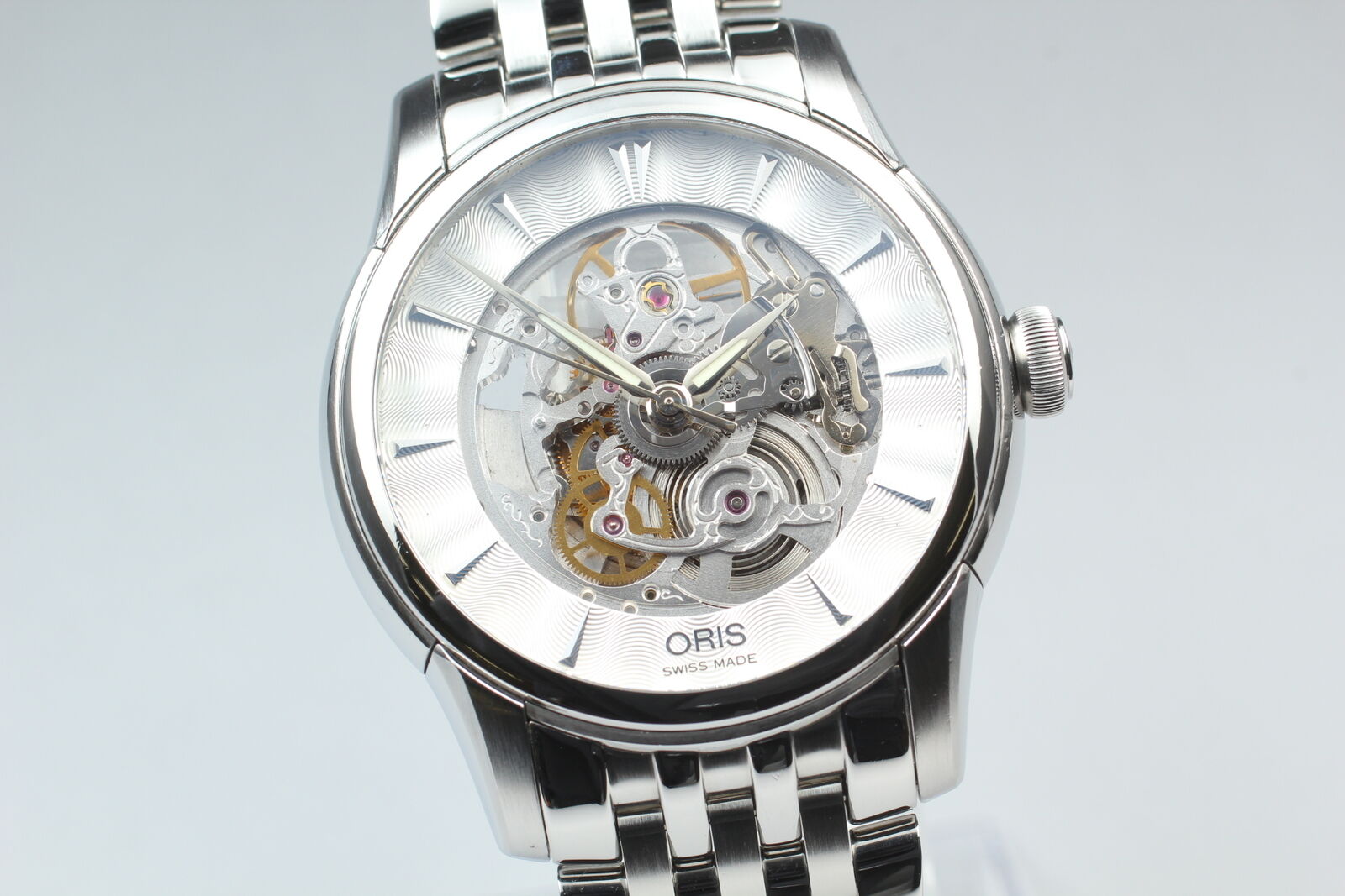 [N MINT- Box] ORIS Artelier 01 734 7670 Silver Skeleton Automatic Men's Watch JP