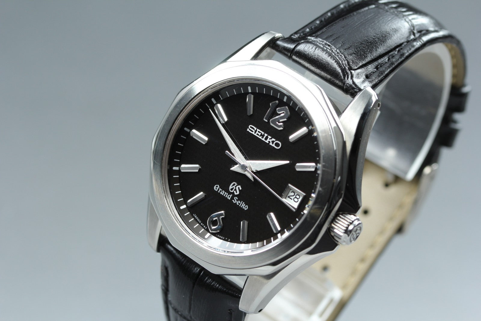 Vintage SEIKO Grand Seiko 9F62-0A60 SBGX035 Quartz Black Men's Watch 38mm JAPAN