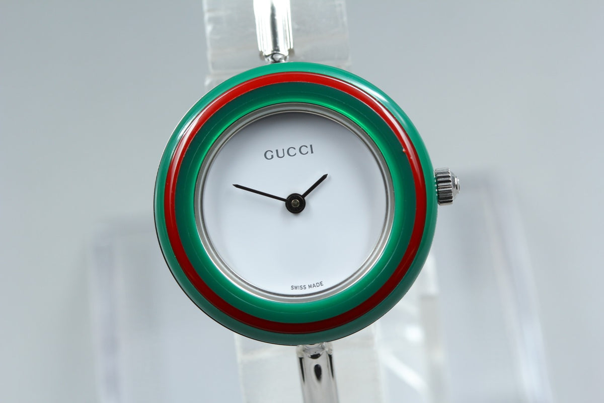 [Overhauled] Gucci Change Bezel 11/12.2L 12 Colors Silver Women's Watch 15.5cm