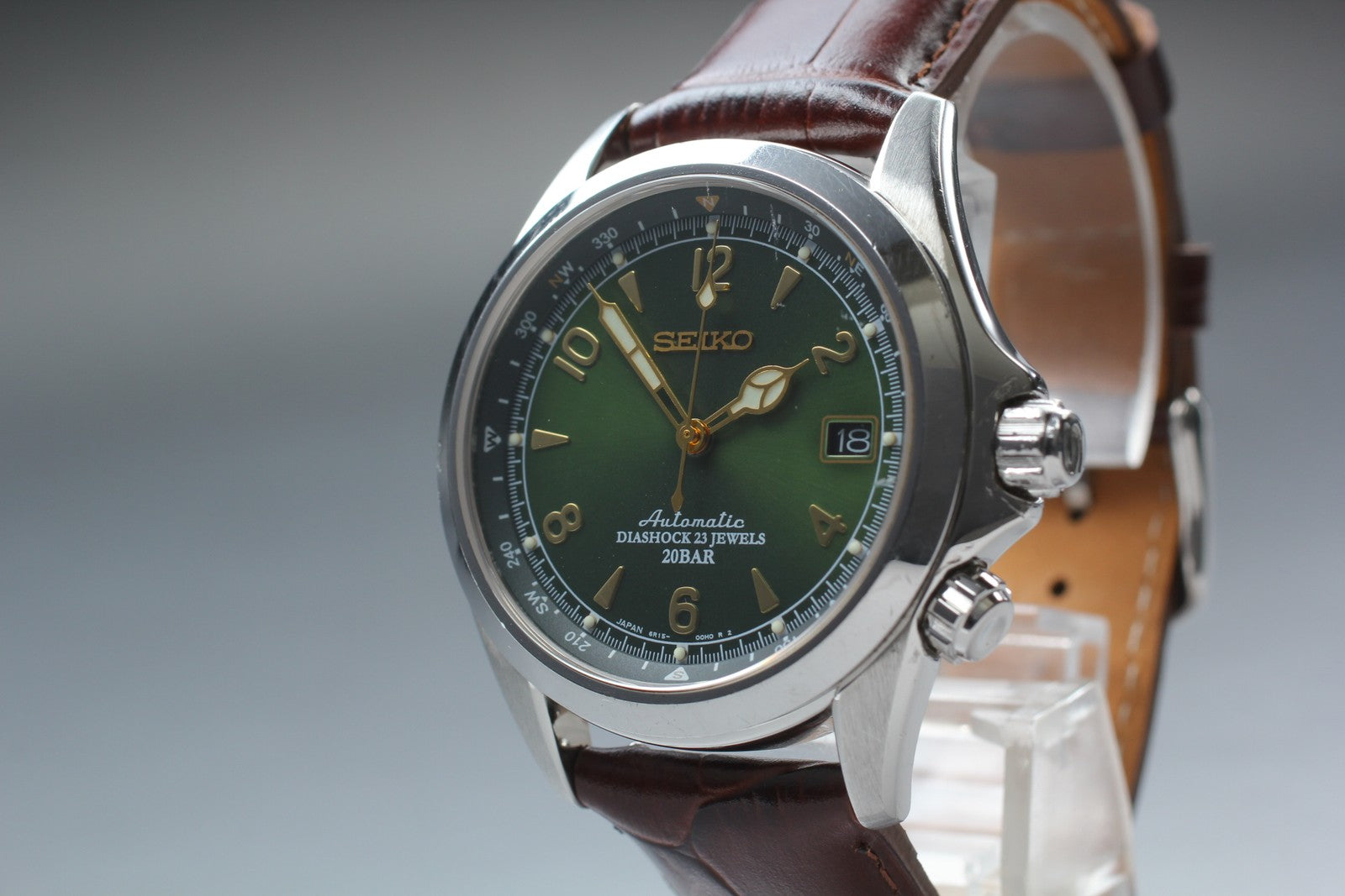 [Exc+5] SEIKO Alpinist 6R15-00E0 SARB017 Green Automatic Men’s Watch JAPAN