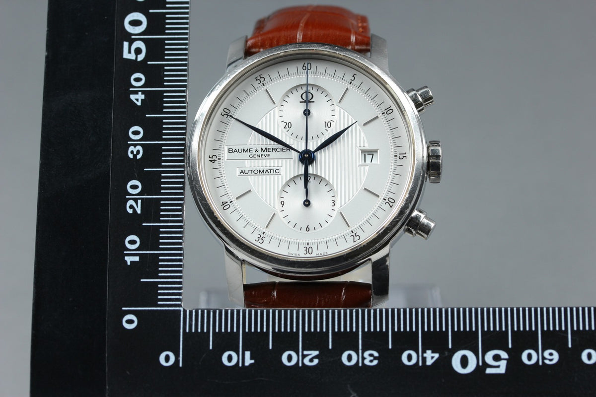 BAUME＆MERCIER Classima 65560 Automatic Chronograph White Men's Watch 42mm JAPAN