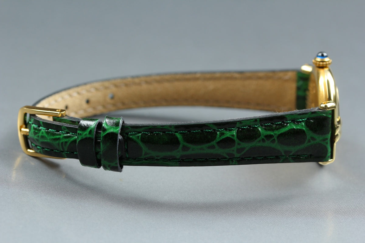 Cartier Must Colisee Vermeil 590002 Green Gold Women's Qz Watch Vintage [Box]