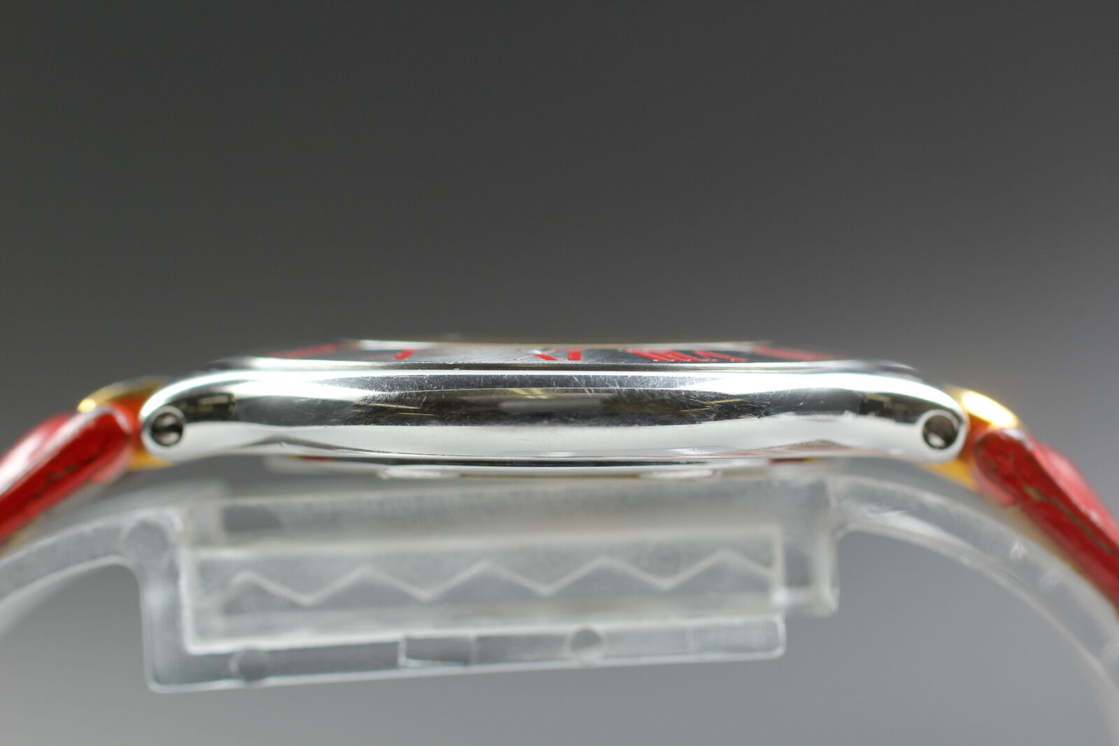 New Battery [Exc+4 Box] Cartier Must de Cartier 21 1330 Red 30mm Unisex Qz Watch
