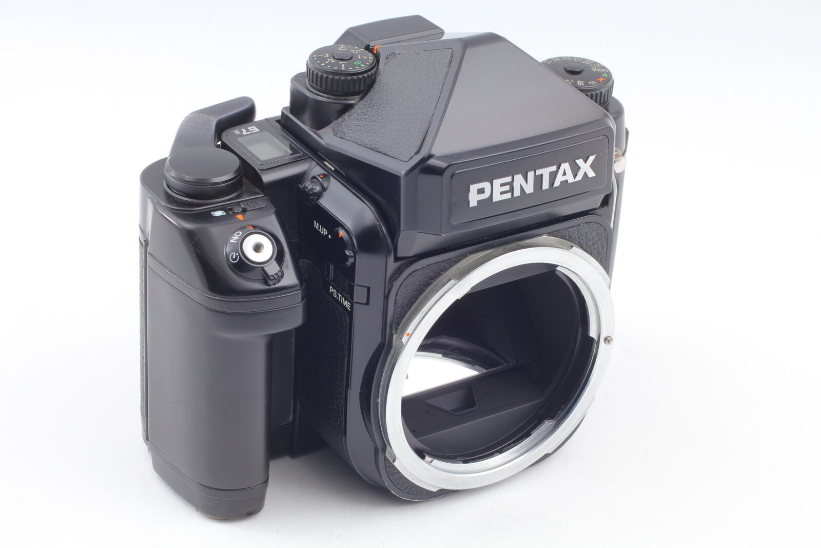 [Exc+5 w/Strap Grip] Pentax 67II Film Camera + 75mm f4.5 Lens AE From JAPAN